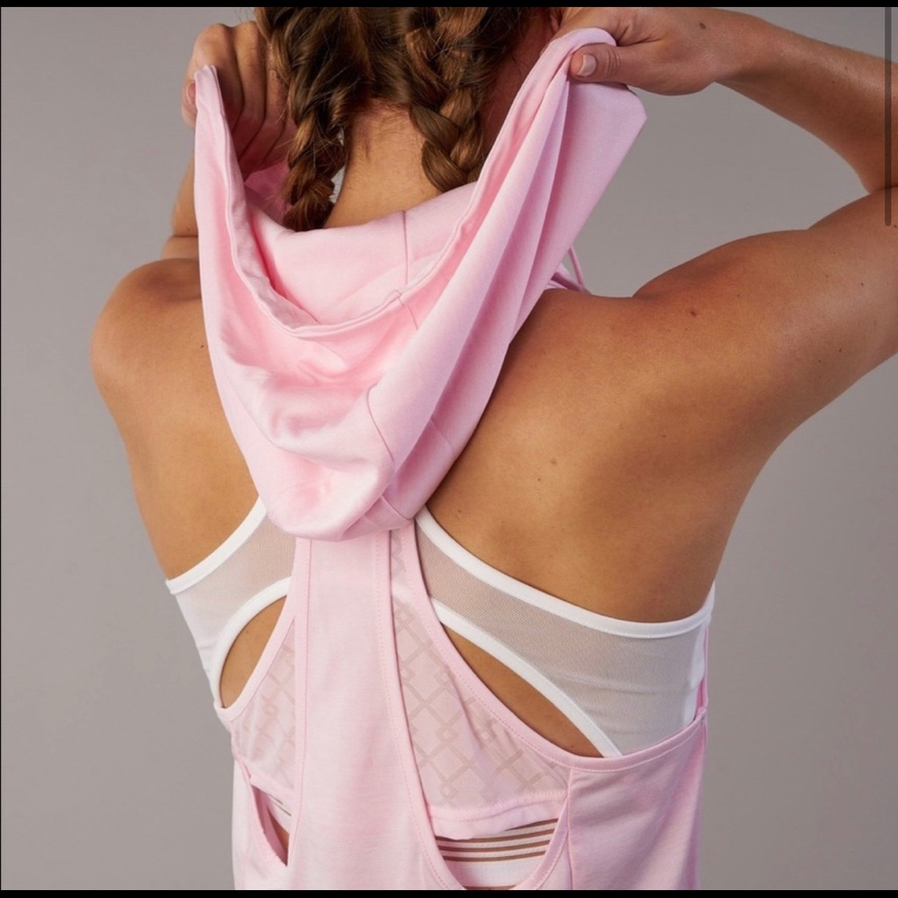 Gymshark hooded pink training vest